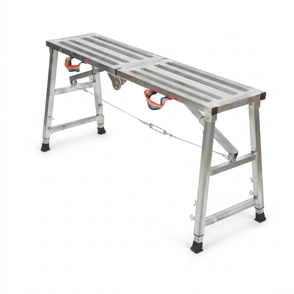Échafaudage pliant en aluminium, plateforme dépliée | Everclimb