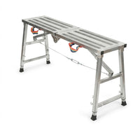 Échafaudage pliant en aluminium, plateforme dépliée | Everclimb